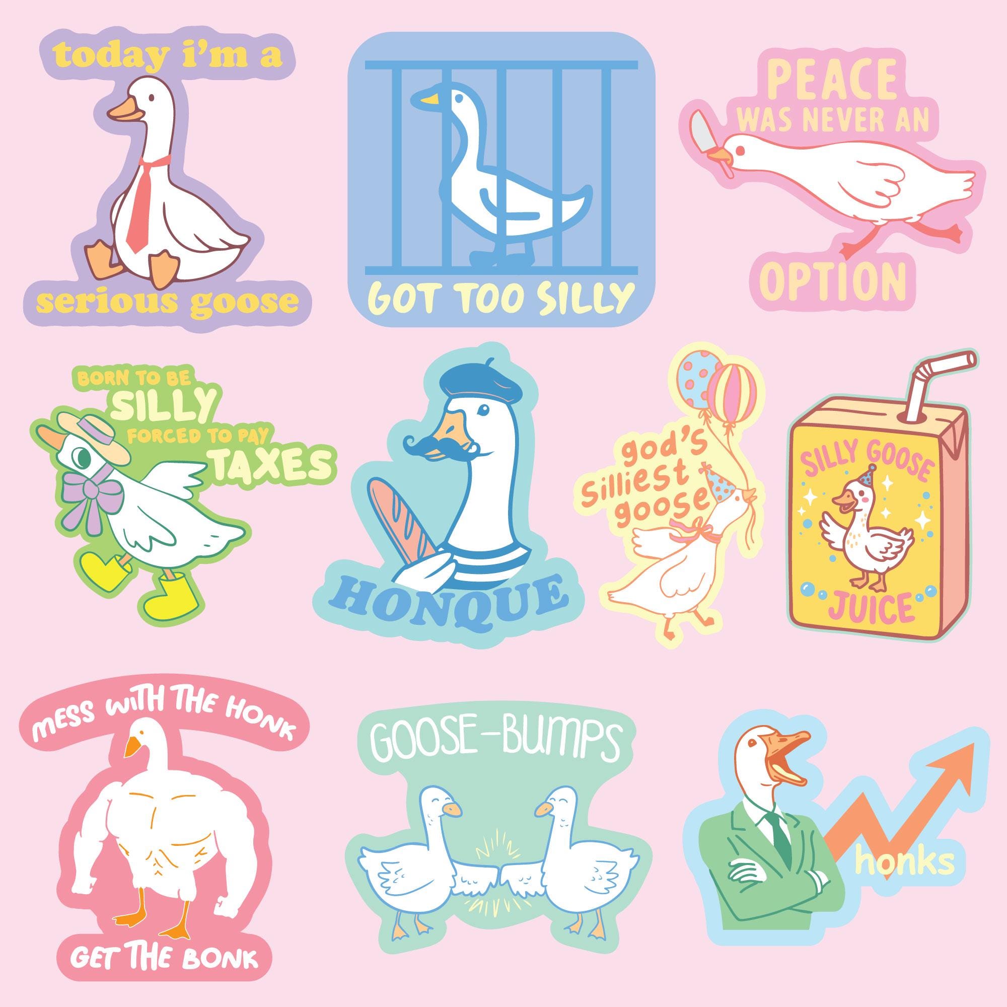 Sticker Bundle Goose Goose Stickers Set | 10 Geese Designs | Punny Goose Bumps - Etsy