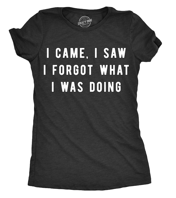 Amnesia Shirt, Sarcastic Shirts Women, Shirts With Funny Sayings, Funny Womens Shirt, Offensive Shirt for Women, I Came I Saw I Forgot Il_570xn