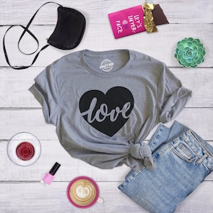 Heart Love Shirt, Cursive Love, Wife Anniversary Gift, Lucky Wife, Newlywed Shirt Woman, Wedding Shower Shirt, Bachelorette Party