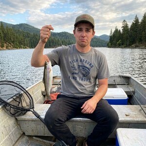 Mens Fishing T-shirt, Funny Trout Graphic Tee image 4