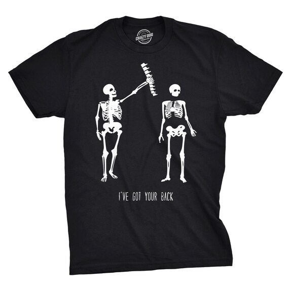 Mens I Got Your Back Shirt, Mens Skeleton Rib Cage TShirt, Halloween Skeleton Shirts, Mens Anti Valentines Day, Funny Pick Up Lines Tee Il_570xn