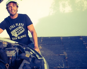 Still Plays With Blocks T-Shirt, Mechanic Dad Gift