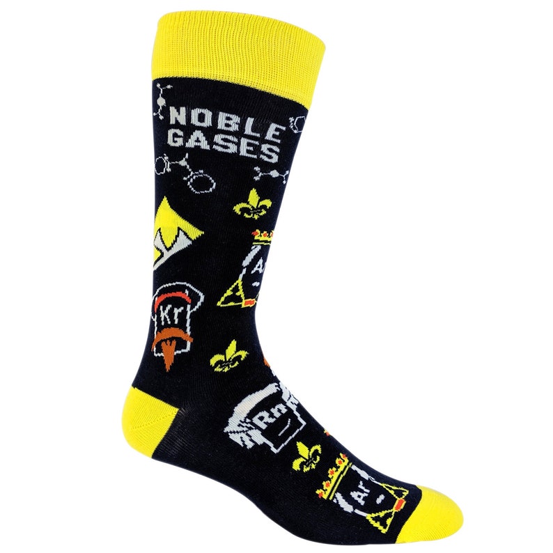 Noble Gases Mens Socks Funny Nerd Socks Periodic Table image 5