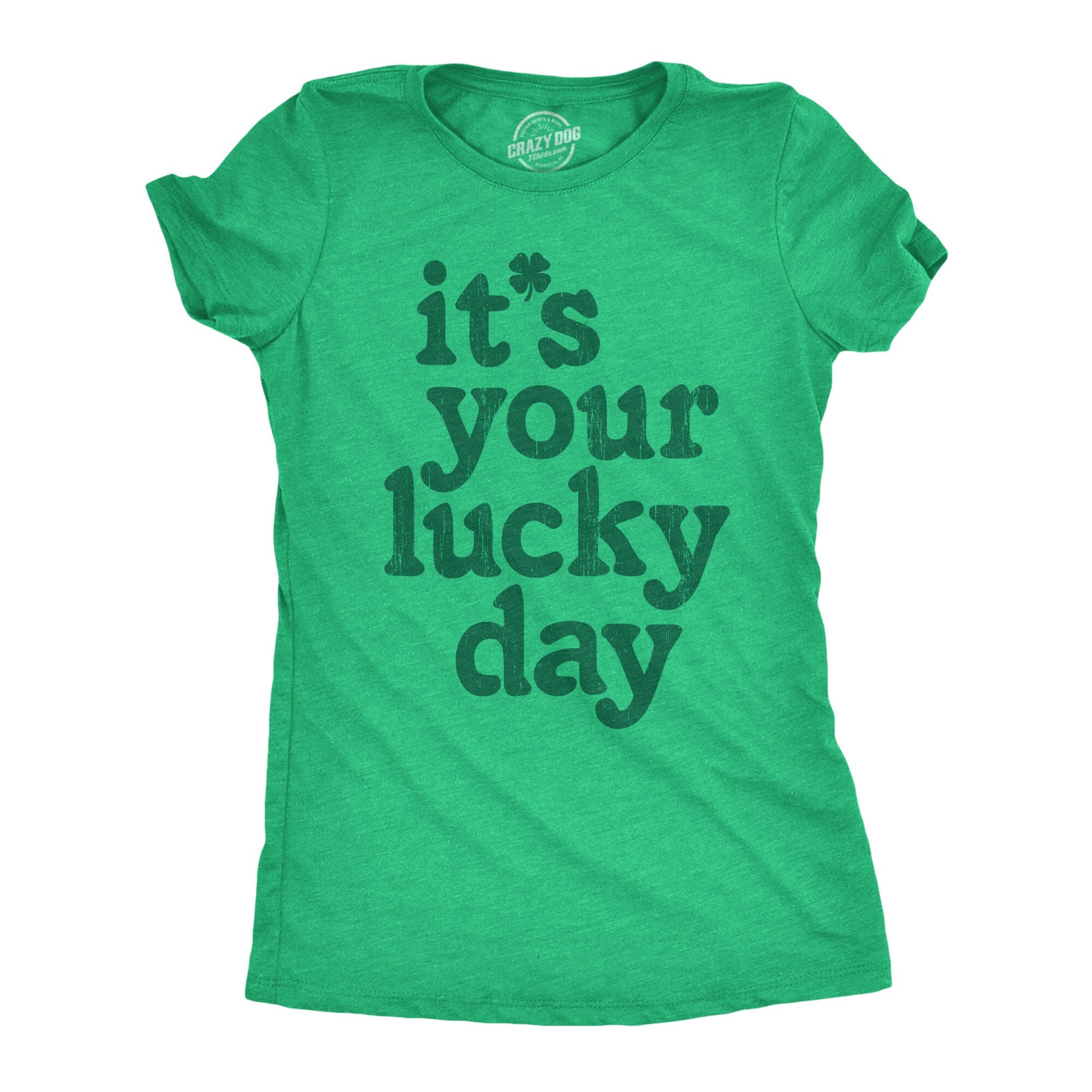 Anbech St. Patrick's Day Funny Drinking & Lucky Tee - Women's V-Neck Green T-Shirt, Size L - View #8