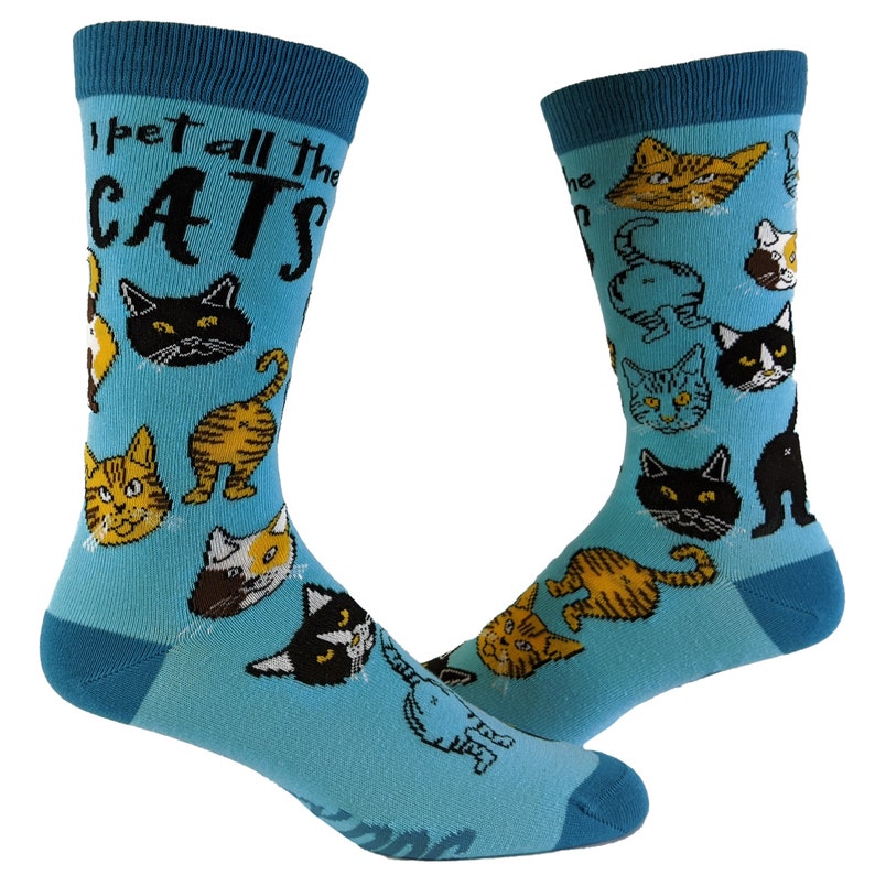 Cat Socks Pet All the Cats Socks Cat Lover Gifts Womens Etsy