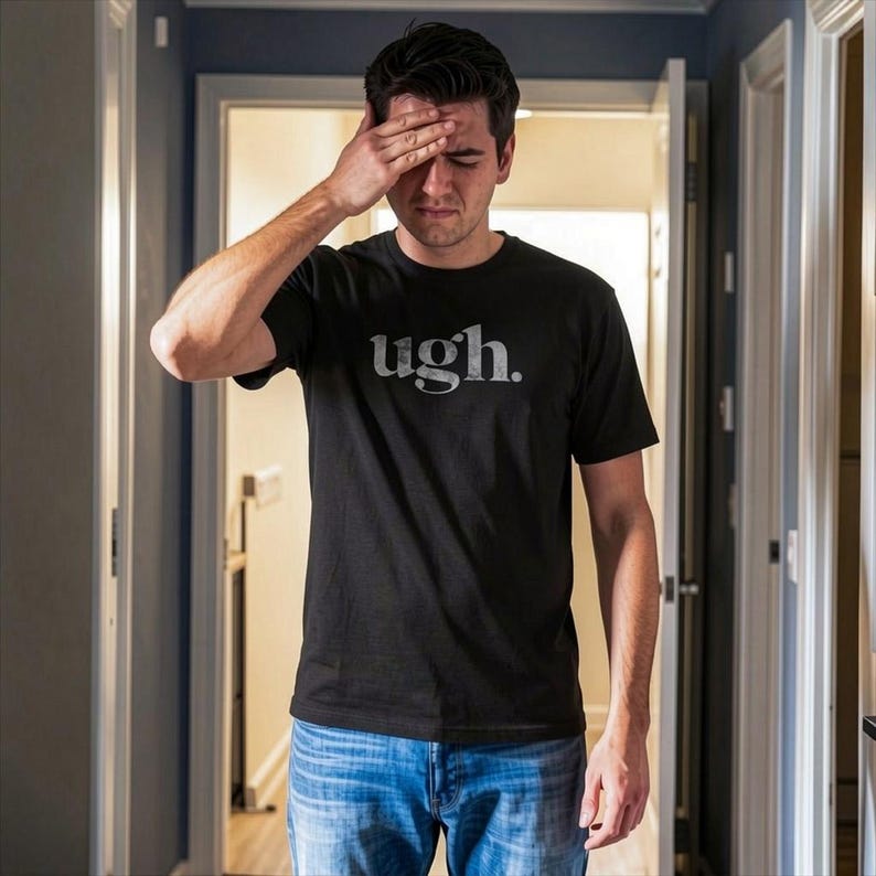 Camiseta con actitud sarcástica "Ugh", camiseta divertida y grosera imagen 1