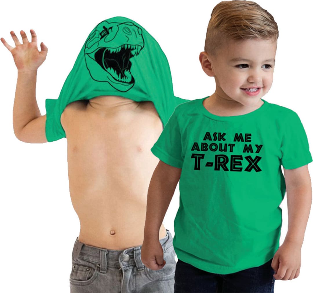 Ask Me About My T Rex T Shirt Flip T Kids Funny T Etsy