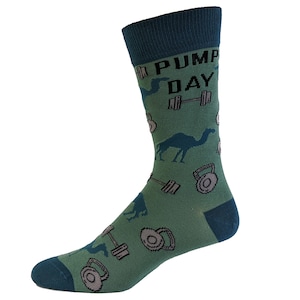 Pump Day Mens Socks, Funny Workout Socks, Camel Socks, Workout Gifts