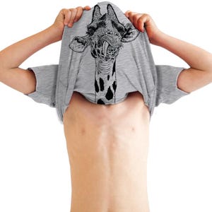 Kids Giraffe T-Shirt: Funny Youth Shirt, Ask Me About My Giraffe image 2