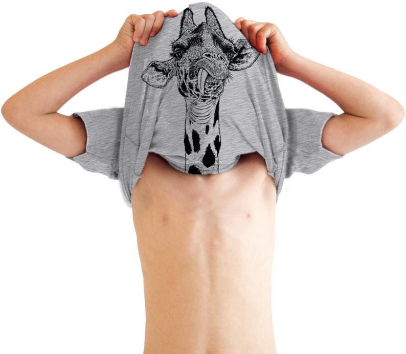 Kids Giraffe T-Shirt: Funny Youth Shirt, Ask Me About My Giraffe image 2