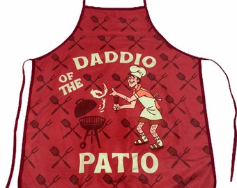 Delantal de barbacoa "Papá del Patio", regalo divertido para papás amantes de la parrilla