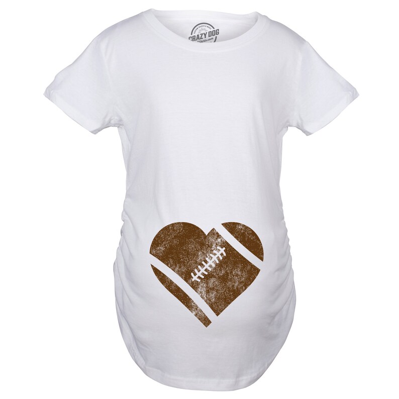 Football Heart Maternity Shirt Future Quarterback Pregnancy Etsy