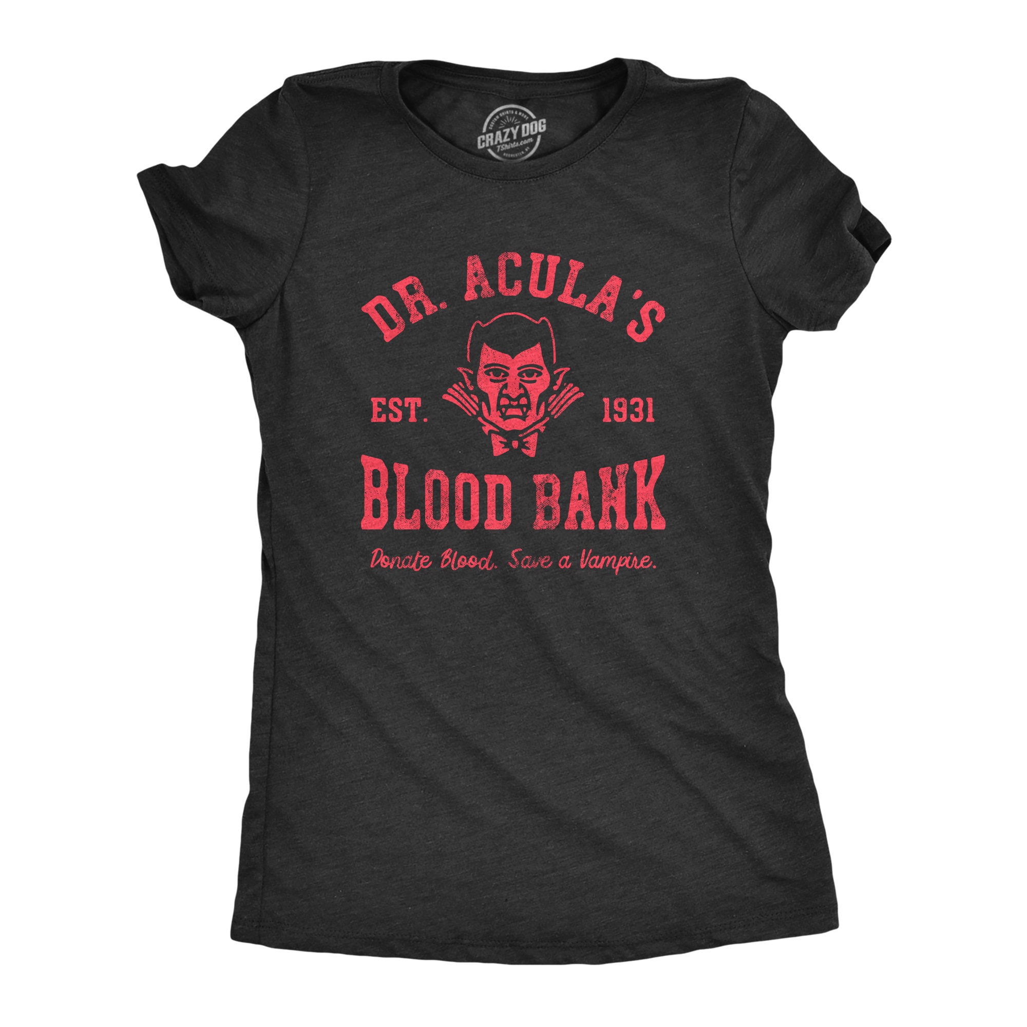 Dr. Acula's Blood Bank, Donate Blood, Dracula Shirt, Vampire Shirt, Halloween Shirt Women, Funny Halloween T Shirt, Halloween Vampire Shirt