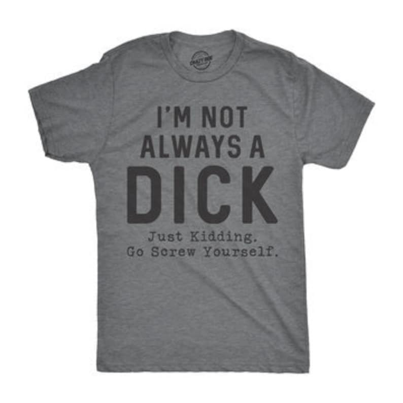 Dick Shirt Nice Guy Ts Sarcastic T Shirt Funny Shirt For Etsy