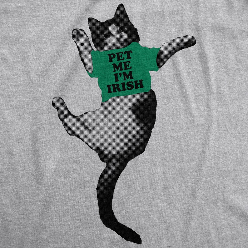 Funny Cat Shirts Pet Me Im Irish Shirt Irish Kitty Shirt Etsy