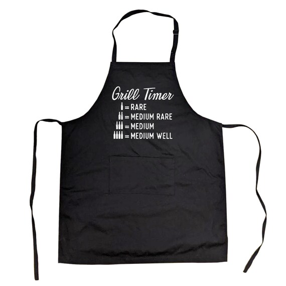 Funny Barbecue Apron, Grill Timer, Beer Aprons, Meat BBQ Apron