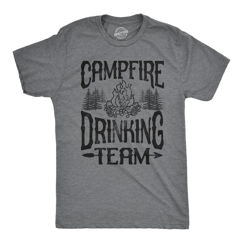 Mens Camping Shirt Funny Summer T Shirt Campfire Drinking Etsy