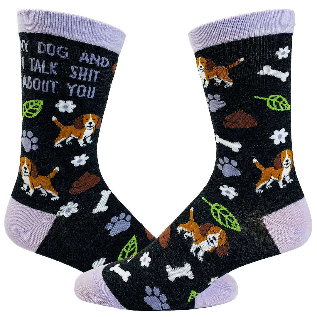 Dog Socks, My Dog and I Talk Shit About You Socks, Dog Lover Gifts ...