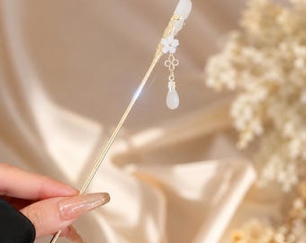 Floral Bridal Hair Stick Hair Pin Floral Hair Stick Wedding Hair Accessory Chinese Hair Pin Bridal Jewelry Gift Elegant Wedding Accessory