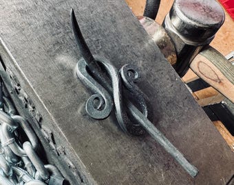 Hand Forged Two Piece Hair Pin Made From Steel