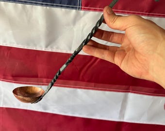Hand Forged Rustic Kitchen Scoop Copper/Steel