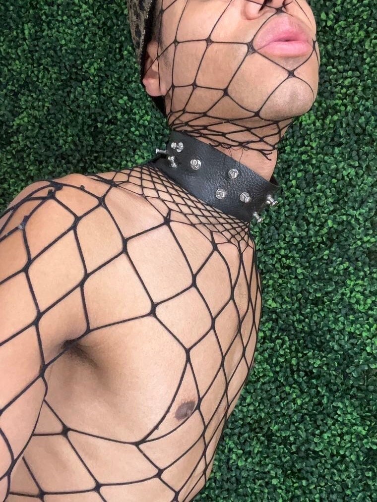 Stud D Leather Choker