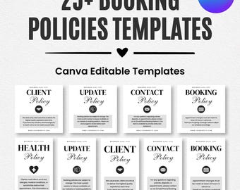 Booking Policies Template, Canva Instagram Story, Lash Hair Nail Salon, Payment Refund Cancellation Policy