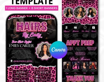 Hairstylist Acuity Scheduling Template, Hair Tech Booking Site, Editable Canva Website, Digital Download