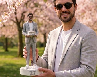 Figura 3D personalizada a partir de una foto, mini estatua personalizada, decoración de escritorio