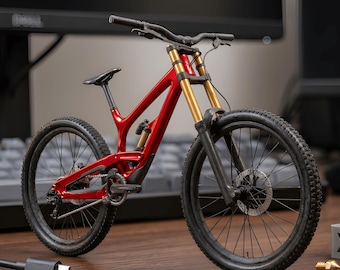 Mini Downhill MTB Toy Bike Stormfang X Phantom Elite High Performance Sport Scale 3D Model .STL File Digital Download