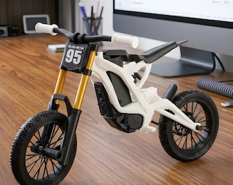 Mini Sur-Ron Light Bee X Mini Electric Dirt Toy Bike 3D Model High Detail RC Scale Sport Motorcycle .STL File Digital Download