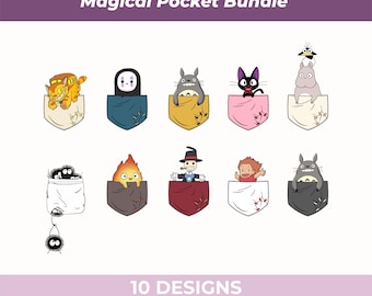 Paquete PNG de Pocket Fantasy Friends / Imágenes prediseñadas de personajes Kawaii