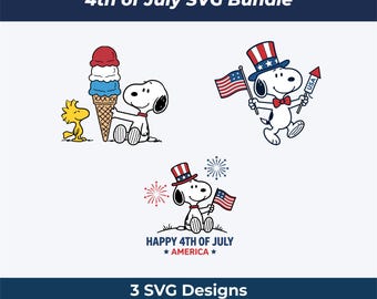 Paquete de archivos SVG de Beagle para el 4 de julio, SVG patriótico en capas para Cricut, fácil de usar.