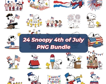 Paquete de 24 imágenes PNG de perros beagle patrióticos / Colección de imágenes prediseñadas del 4 de julio