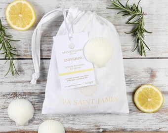 Energising Wax Melts, Natural Coconut Wax, Italian Lemon, Rosemary, Cypress 100% Pure Essential Oils