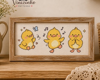 Chicks Cross Stitch Pattern Bundle - Beginner Friendly (Instant PDF Download)