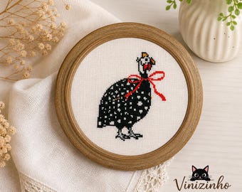 Guinea Fowl Cross Stitch Pattern – Instant Download – Pattern Keeper Compatible