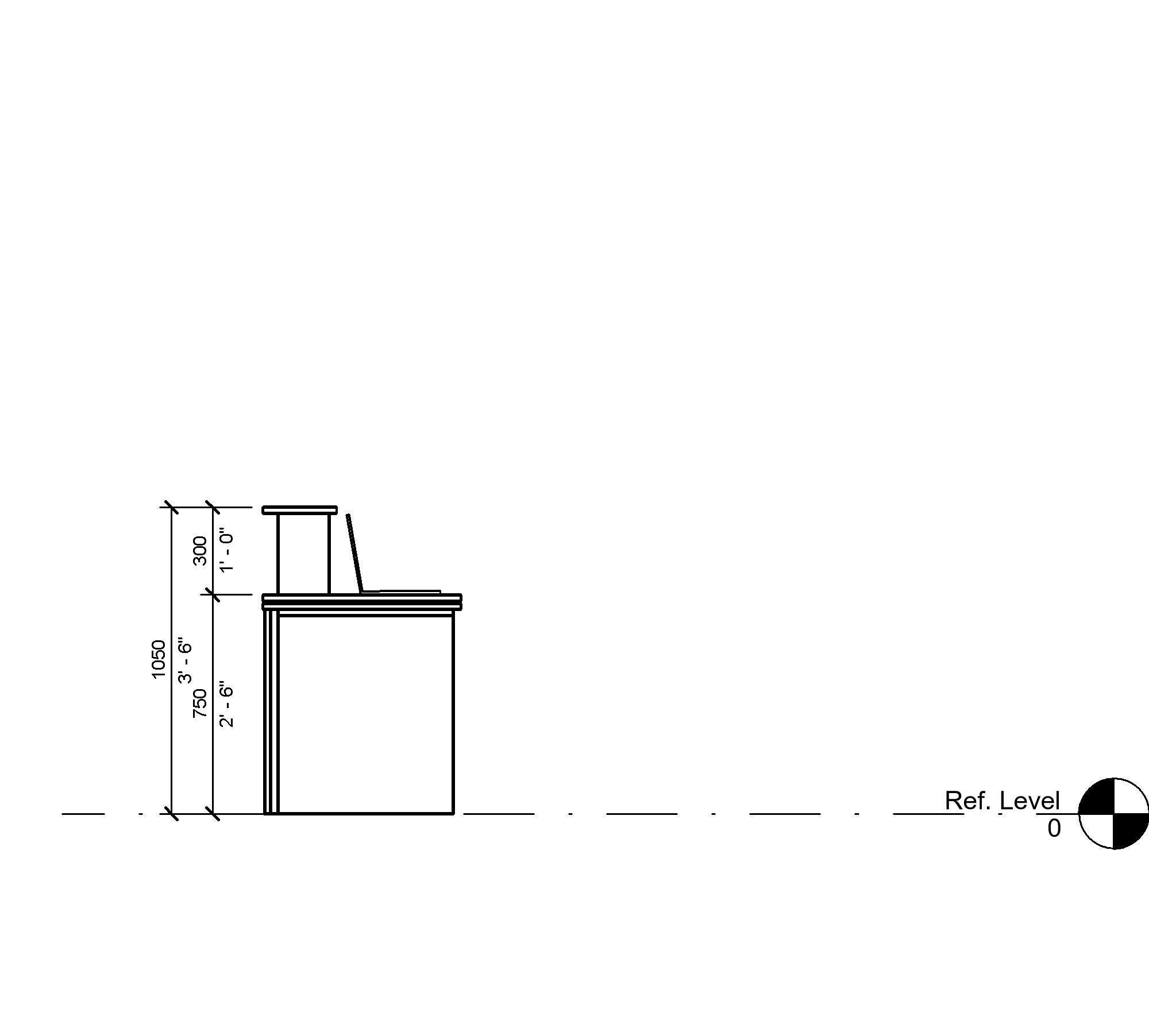 Office Table Design Rvt Modern Reception Desk Revit Family | Office Furniture BIM Model (RVT ...
