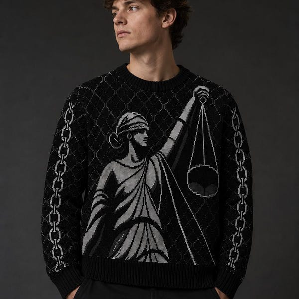 Metallica Inspired Oversized Sweater Knitting Pattern | Dark Statement Jumper (PDF)