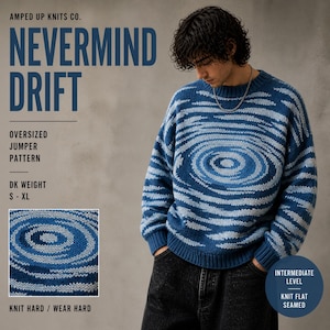 Modèle de pull oversize inspiré de Nirvana (Téléchargement PDF)