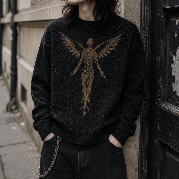 Nirvana Inspired Oversized Jumper Knitting Pattern (PDF Download)