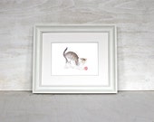 Framed Cat Print, Kitten Watercolor, Tabby Cat Painting, Art Print, Ready to Hang Art, Gift for Cat Lover