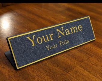 Plaque de bureau personnalisée imprimée en 3D – Panneau de bureau personnalisé avec nom et titre
