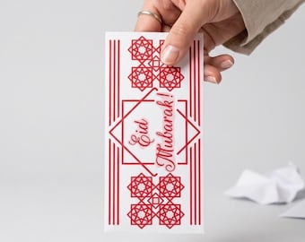 3D Printed Eid Mubarak Money Envelope – Islamic Gift, Ramadan Decoration