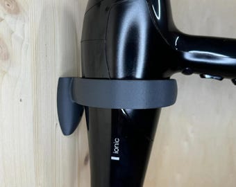 Minimalist Hair Dryer Wall Mount | 3D Printed Bathroom Organizer