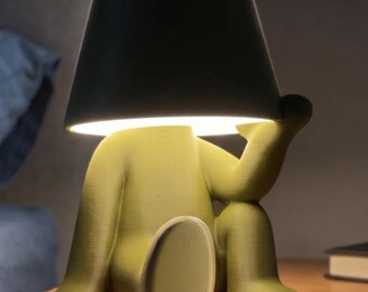Kit lampe Little Man Couched, lampe 001, fil caché