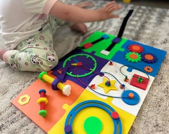 Montessori Busy Board for Toddlers, 3D Printed Sensory Activity Board