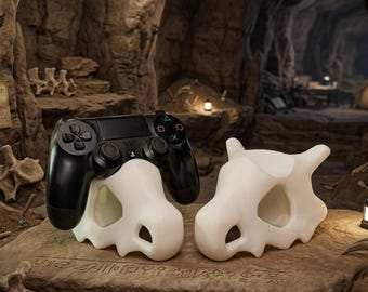 3D Printed Cubone Skull Controller Stand, Gaming Room Decor, Headphone Gamepad Holder