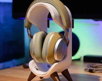 3D Printed Headphone Stand, Modern Desk Accessory, Gaming Setup Holder