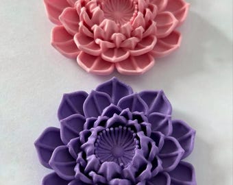 3D Printed Lotus Flower Decor, Detailed Floral Art Sculpture